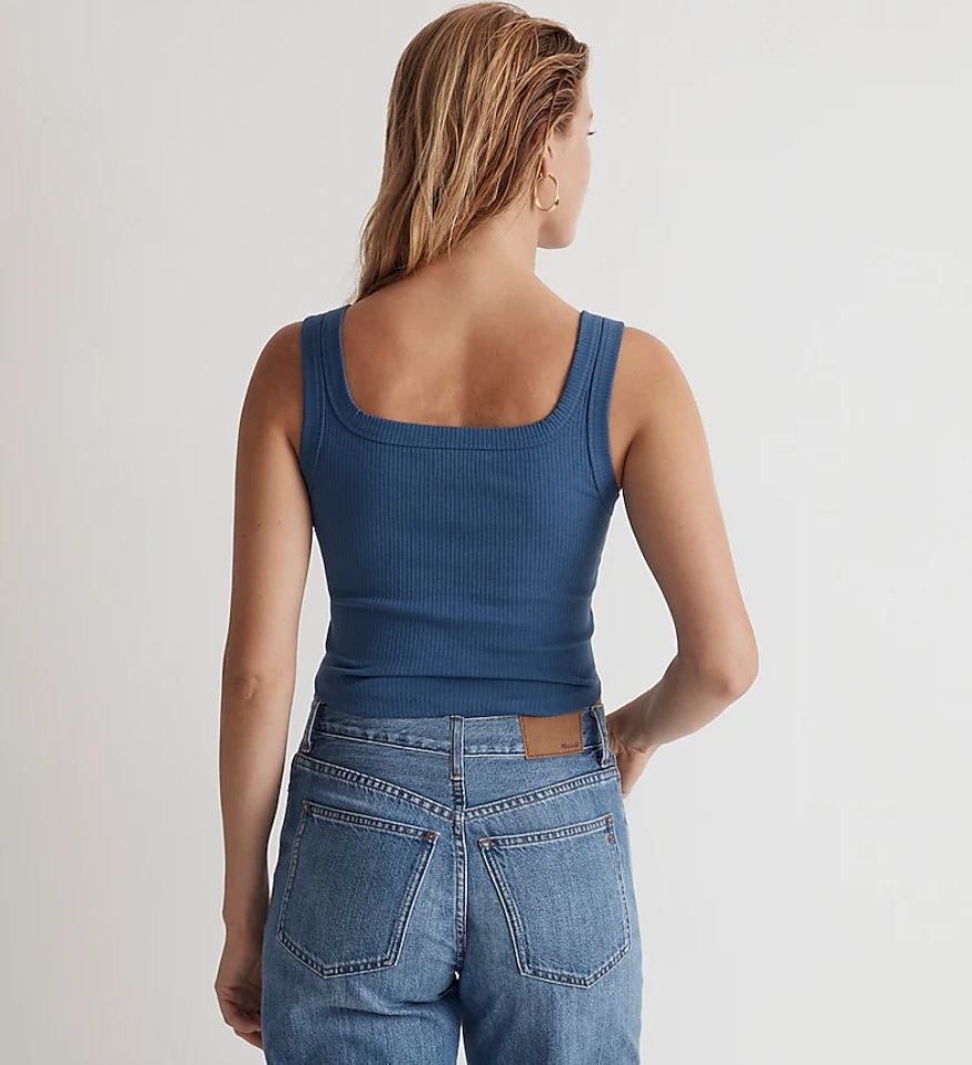 Madewell The Tailored Cropped Tank in Sleekhold