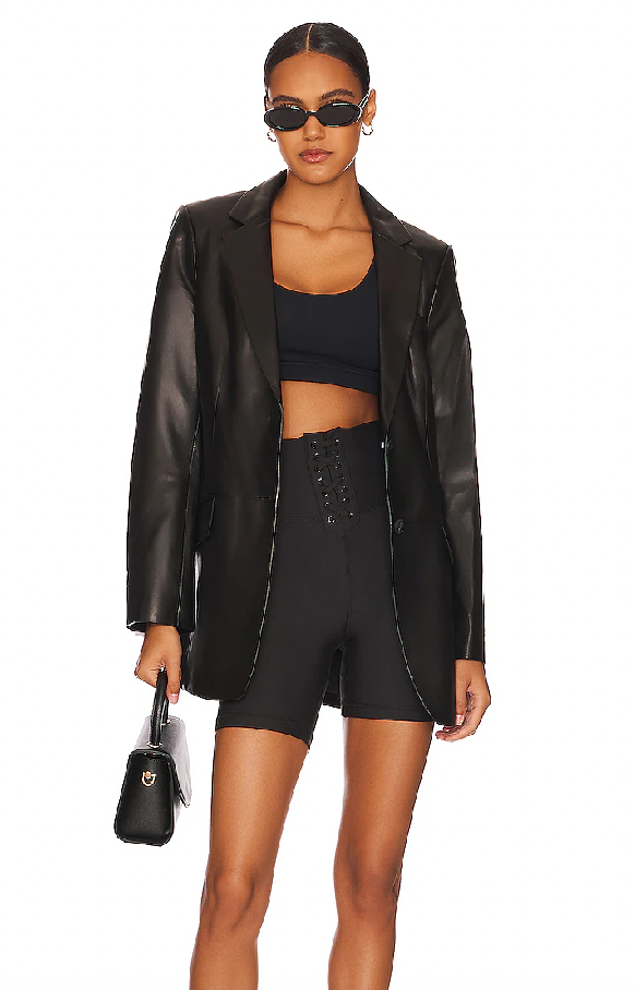 WeWoreWhat Lace Up Biker Shorts