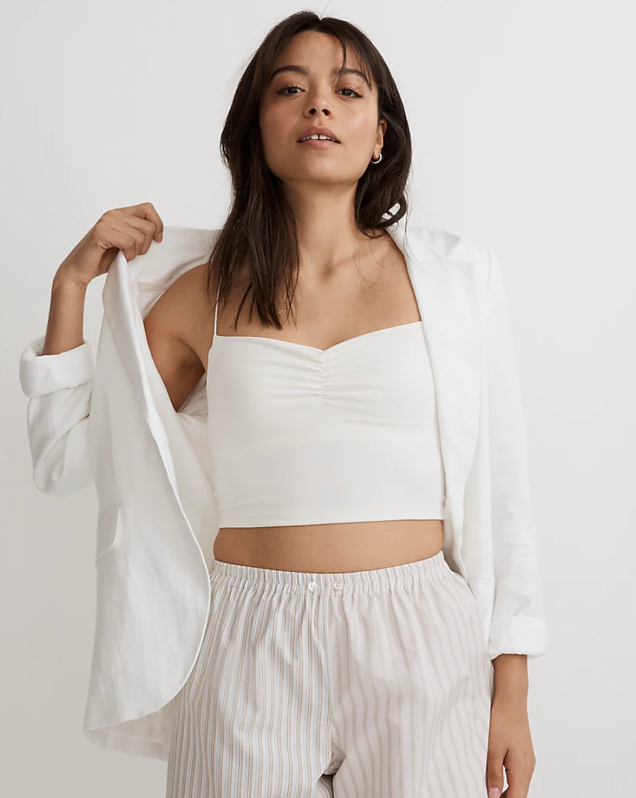 Madewell Flex Sweetheart Crop Tank Top