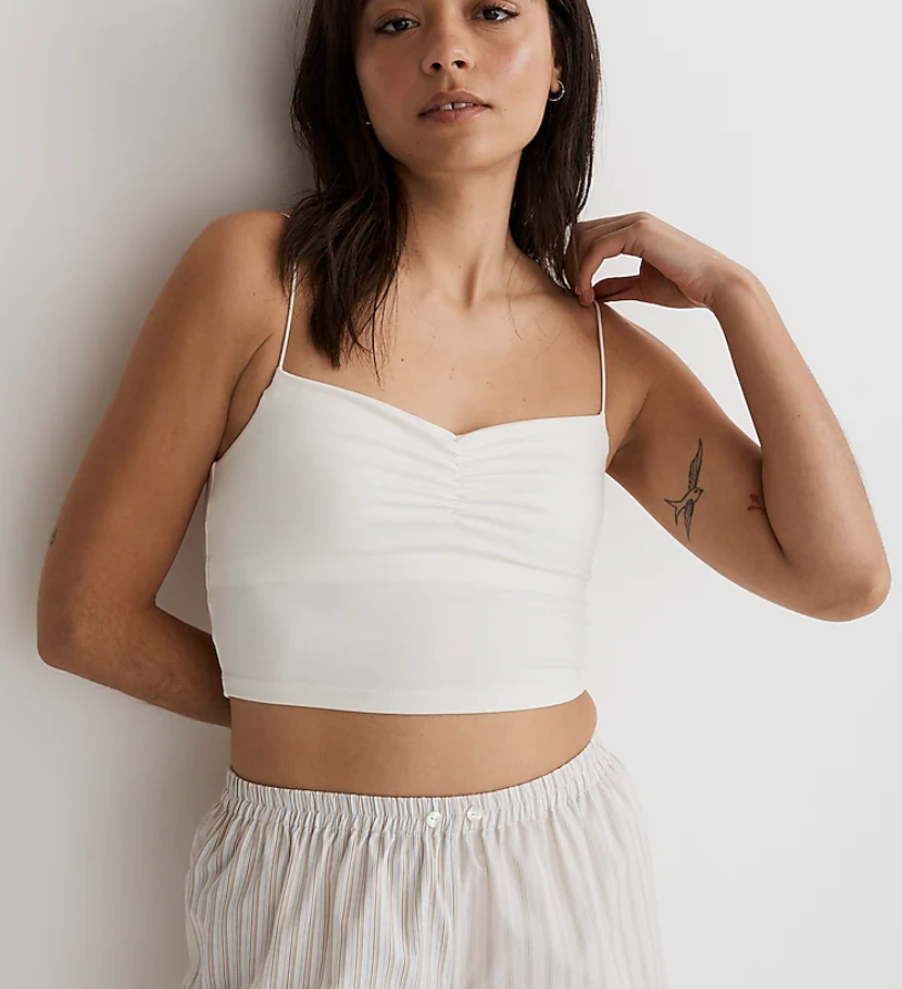 Madewell Flex Sweetheart Crop Tank Top