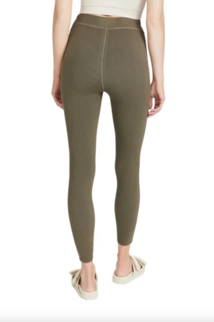 Good American Chunky High Rise Rib Leggings In Sea Turtle