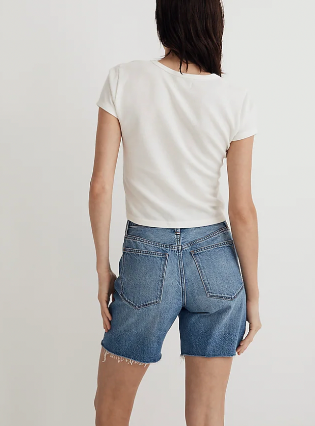 Madewell Split Neck Henley Tee, XXS