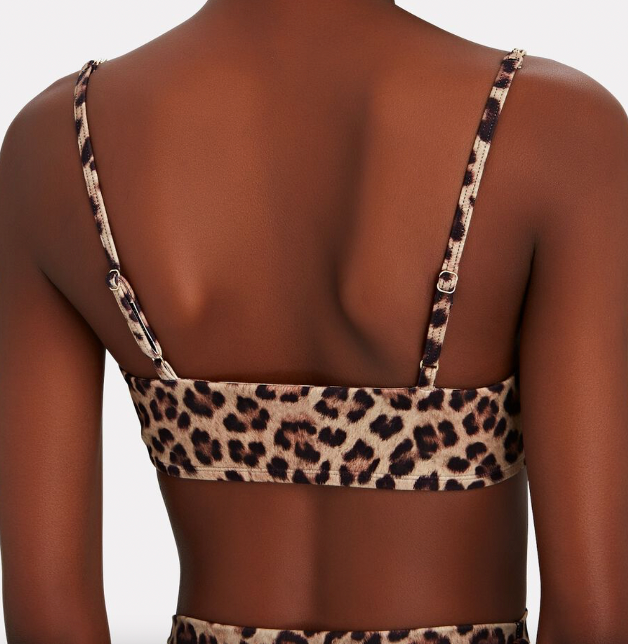 WeWoreWhat Chain Leopard Cami Bra Top, XS